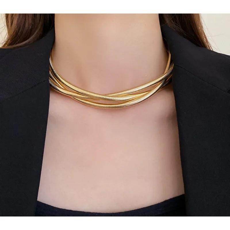 Titanium steel Alloy Three-layer Snake Chain Necklace Temperament Women s Collarbone Chain Zircon Wholesale золотий
Titanium steel Alloy Three-layer Snake Chain Necklace Temperament Women s Collarbone Chain Zircon Wholesale золотий