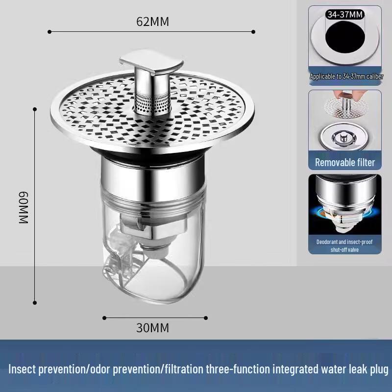 Handun Push-Type Sink Drain Stopper with 304 Stainless Steel Filter
Handun Push-Type Sink Drain Stopper with 304 Stainless Steel Filter