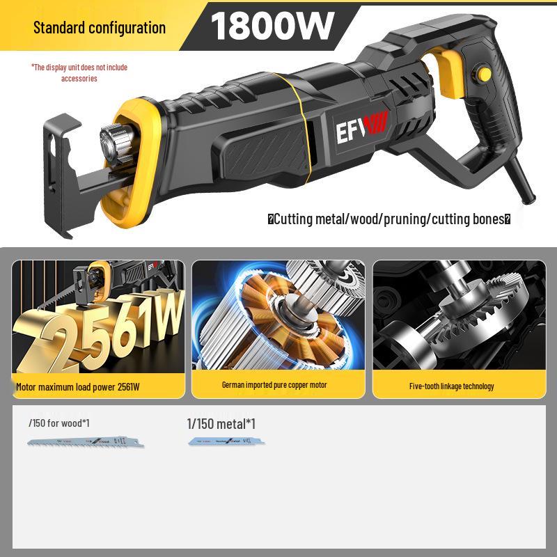 German Electric Handheld Saber Saw: Multifunctional Reciprocating Saw for Cutting Wood
German Electric Handheld Saber Saw: Multifunctional Reciprocating Saw for Cutting Wood