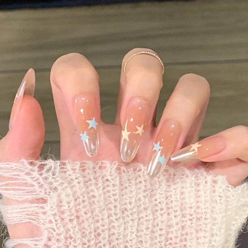 Star Blush Gradient Pink Almond Press-On Nails – Translucent Long Patches, One Size Fits All.
Star Blush Gradient Pink Almond Press-On Nails – Translucent Long Patches, One Size Fits All.