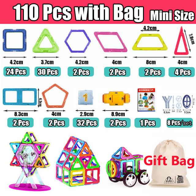 110-184 шт. Мини-размер Магнитный конструктор-дизайнер Набор Магнитные строительные блоки Магнитные кирпичики Обучающие игрушки для детей Подарок
110-184 шт. Мини-размер Магнитный конструктор-дизайнер Набор Магнитные строительные блоки Магнитные кирпичики Обучающие игрушки для детей Подарок