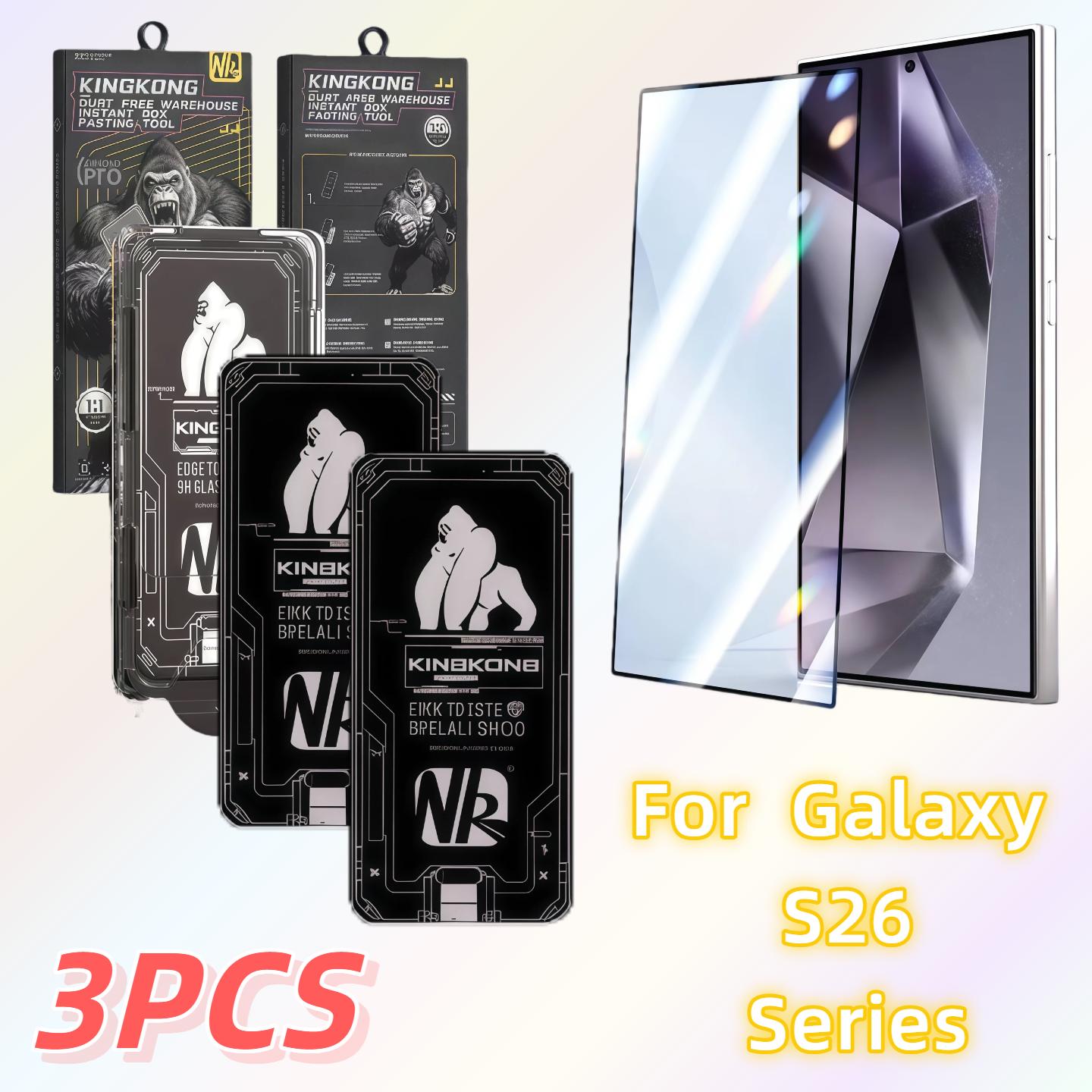 3-Pack Screen Protector for Galaxy S26/S26 Plus/S26 Ultra, 9H Hardness HD Tempered Glass, Compatible with Chimpanzee Galaxy S26 Ultra
3-Pack Screen Protector for Galaxy S26/S26 Plus/S26 Ultra, 9H Hardness HD Tempered Glass, Compatible with Chimpanzee Galaxy S26 Ultra