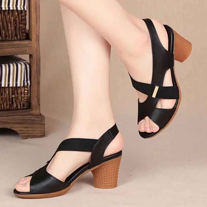 Women s Sandals Women Summer Comfortable High Heels Thick Heel Peep Toe Non-slip Soft Bottom Mother Shoes Slip-On
Women s Sandals Women Summer Comfortable High Heels Thick Heel Peep Toe Non-slip Soft Bottom Mother Shoes Slip-On