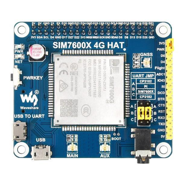 Плата розширення 4G для Raspberry Pi SIM7600G-H: Глобальний роумінг, сумісний з 3G/2G, з GNSS-позиціонуванням
Плата розширення 4G для Raspberry Pi SIM7600G-H: Глобальний роумінг, сумісний з 3G/2G, з GNSS-позиціонуванням