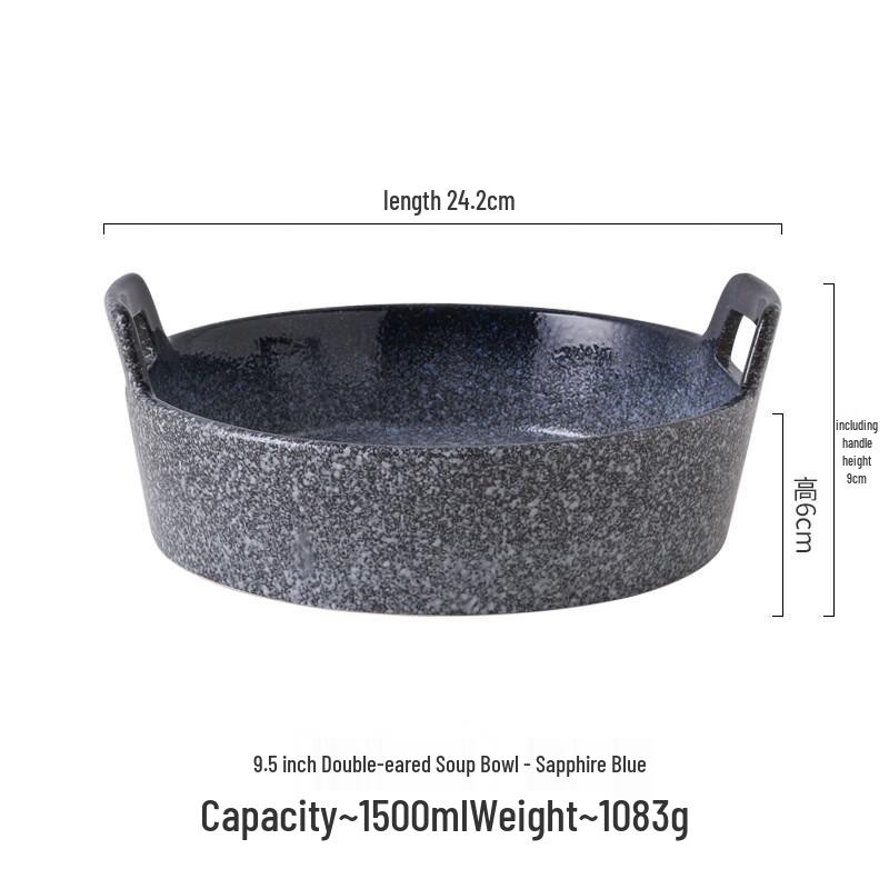 ZISIZ Japanese Ceramic Double-Handle Soup Bowl
ZISIZ Japanese Ceramic Double-Handle Soup Bowl