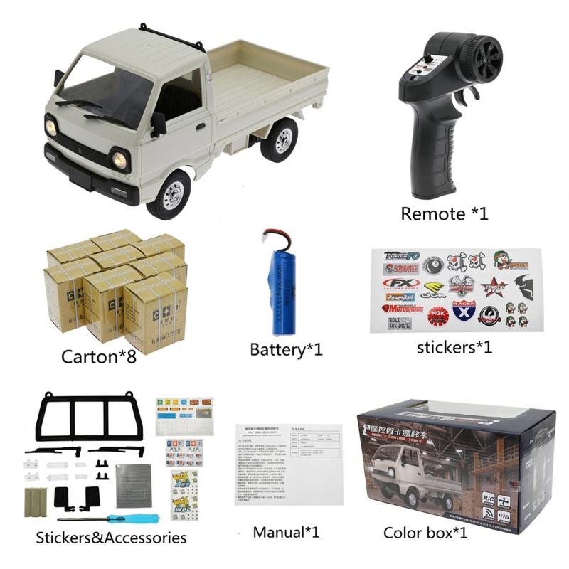 WPL D12 Mini Truck Full Scale 1:16 Micro Truck RC Car Toy Pickup Truck for w/ Powerful Motor & Steering Gear Kids Men Gi Single power
WPL D12 Mini Truck Full Scale 1:16 Micro Truck RC Car Toy Pickup Truck for w/ Powerful Motor & Steering Gear Kids Men Gi Single power
