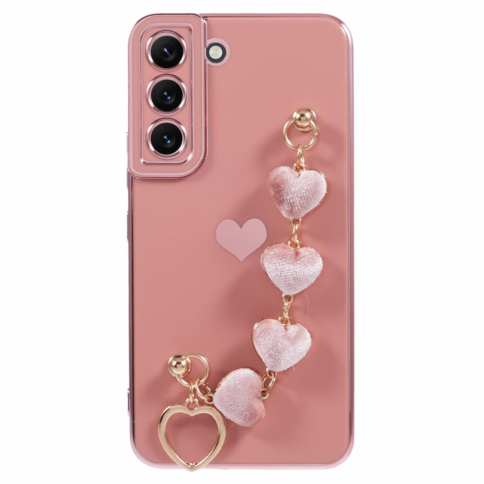 For Samsung Galaxy S22 5G Shockproof Case Electroplating TPU Phone Cover with Strap Pink
For Samsung Galaxy S22 5G Shockproof Case Electroplating TPU Phone Cover with Strap Pink