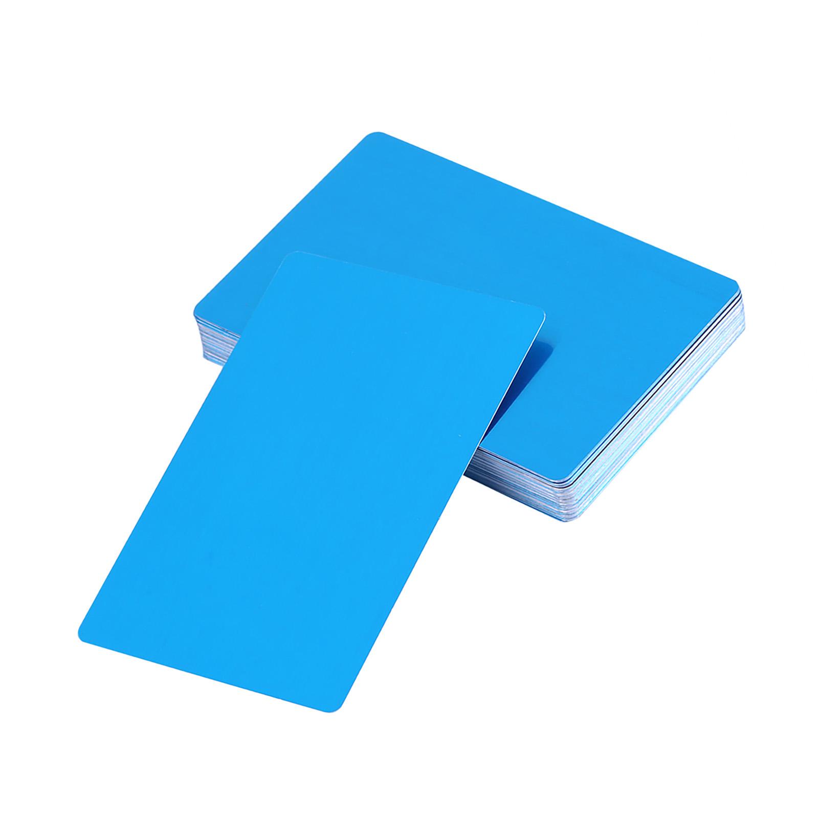 50 шт. 5 цветов Впечатляющие заготовки Лазерная гравировка Металл Гладкие Визитные карточки для бизнеса синий
50 шт. 5 цветов Впечатляющие заготовки Лазерная гравировка Металл Гладкие Визитные карточки для бизнеса синий