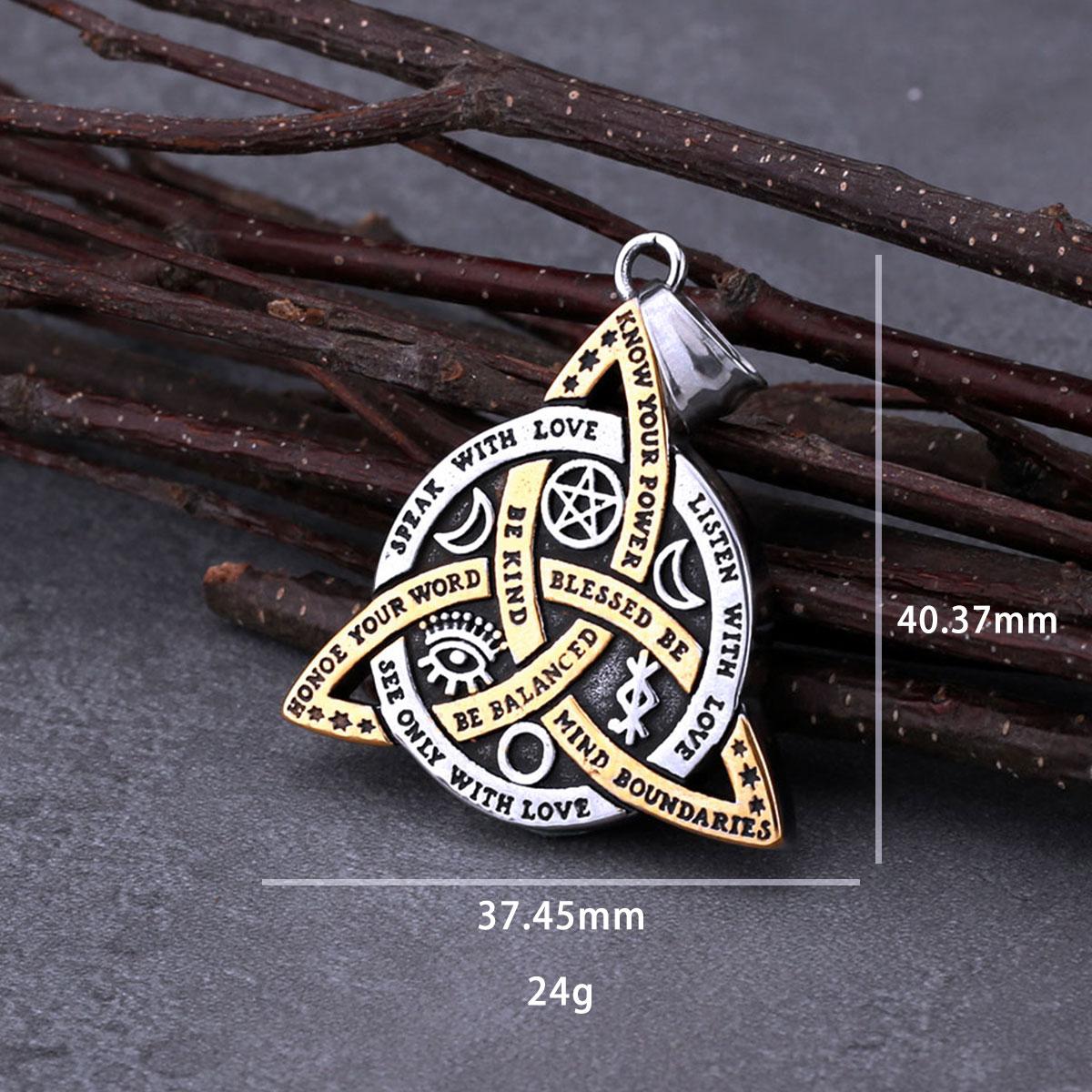 Vintage Virgin Odin Trinity Necklace Mens Stainless Steel Fashion Letter Rune Amulet Necklace Punk Charm Jewelry Gift
Vintage Virgin Odin Trinity Necklace Mens Stainless Steel Fashion Letter Rune Amulet Necklace Punk Charm Jewelry Gift