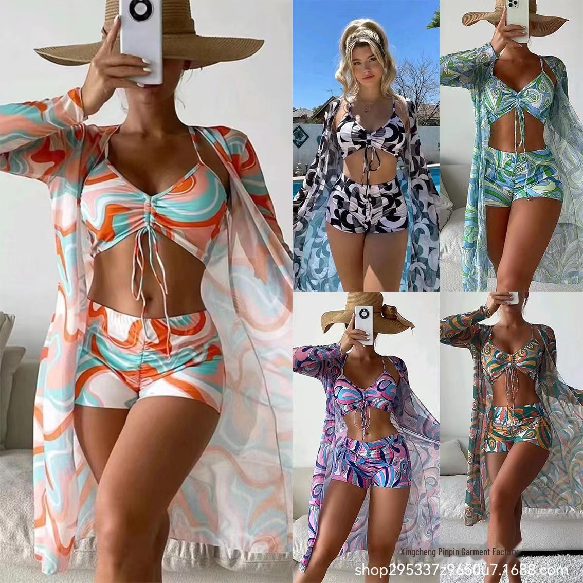 Женский купальник-тройка в европейском и американском стиле 2023 года с высокой талией, блузкой с длинными рукавами и платьем на кулиске для трансграничной торговли M
Женский купальник-тройка в европейском и американском стиле 2023 года с высокой талией, блузкой с длинными рукавами и платьем на кулиске для трансграничной торговли M