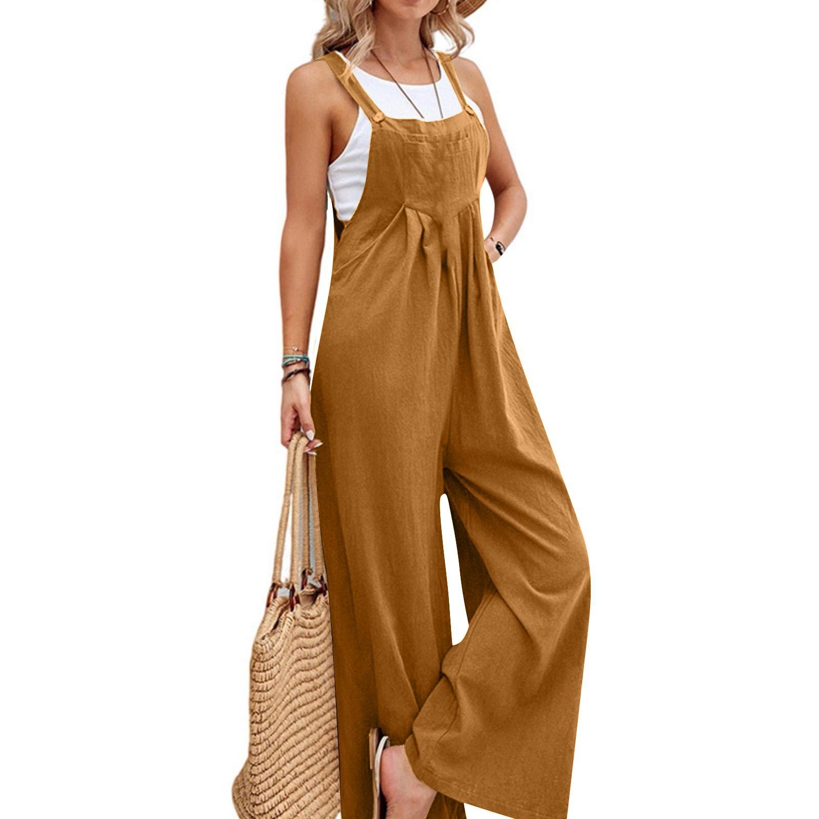 Women s Fashion Casual Loose Sleeveless Vest Square Neck Pleated Wide Leg One-Piece Belt Pocket XXL жовтий
Women s Fashion Casual Loose Sleeveless Vest Square Neck Pleated Wide Leg One-Piece Belt Pocket XXL жовтий