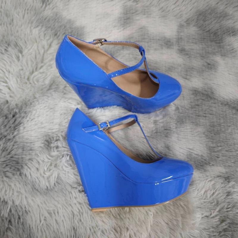 Женские туфли-лодочки из лакированной кожи 14 см с круглым носком, пряжкой в виде буквы Т, на платформе, на танкетке, на высоком каблуке, гладиаторские туфли для вечеринки и свадьбы 38 синий
Женские туфли-лодочки из лакированной кожи 14 см с круглым носком, пряжкой в виде буквы Т, на платформе, на танкетке, на высоком каблуке, гладиаторские туфли для вечеринки и свадьбы 38 синий