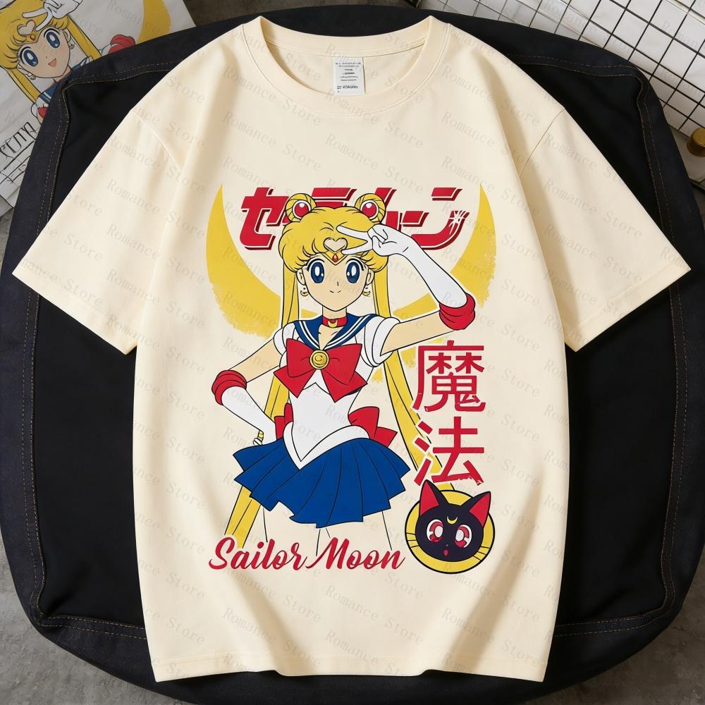 Japanese Retro Style Anime Beautiful Girl Warrior Cartoon Printing Short Sleeved Cotton Summer Round Neck Unisexs Tshirt Loose 4XL
Japanese Retro Style Anime Beautiful Girl Warrior Cartoon Printing Short Sleeved Cotton Summer Round Neck Unisexs Tshirt Loose 4XL
