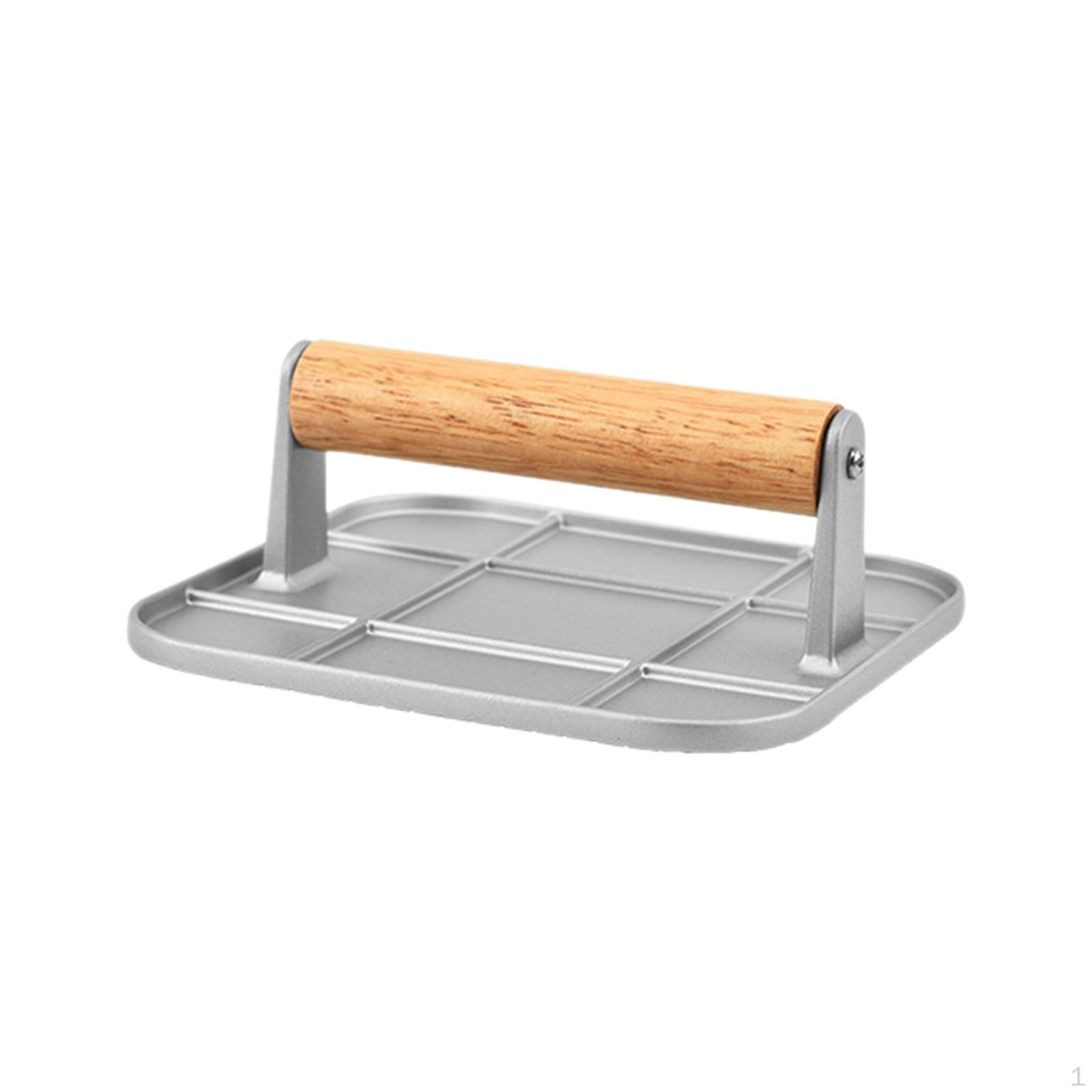 Пресс для бургеров из алюминиевого сплава Инструмент для барбекю и гриля Square
Пресс для бургеров из алюминиевого сплава Инструмент для барбекю и гриля Square