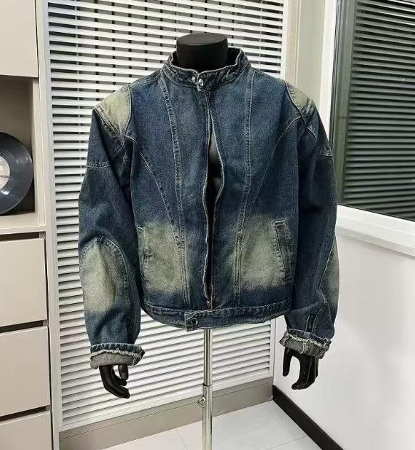 Unisex Retro Washed Denim Jacket with Padded Shoulders & Stand Collar - Trendy and Versatile Outerwear for Autumn. Double Extra Large синій
Unisex Retro Washed Denim Jacket with Padded Shoulders & Stand Collar - Trendy and Versatile Outerwear for Autumn. Double Extra Large синій