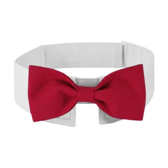 Ошейник для домашних животных, мягкий, удобный, привлекательный холст, ремень для домашних животных, щенков, собак, бант, шейный ремень, товары для домашних животных красный