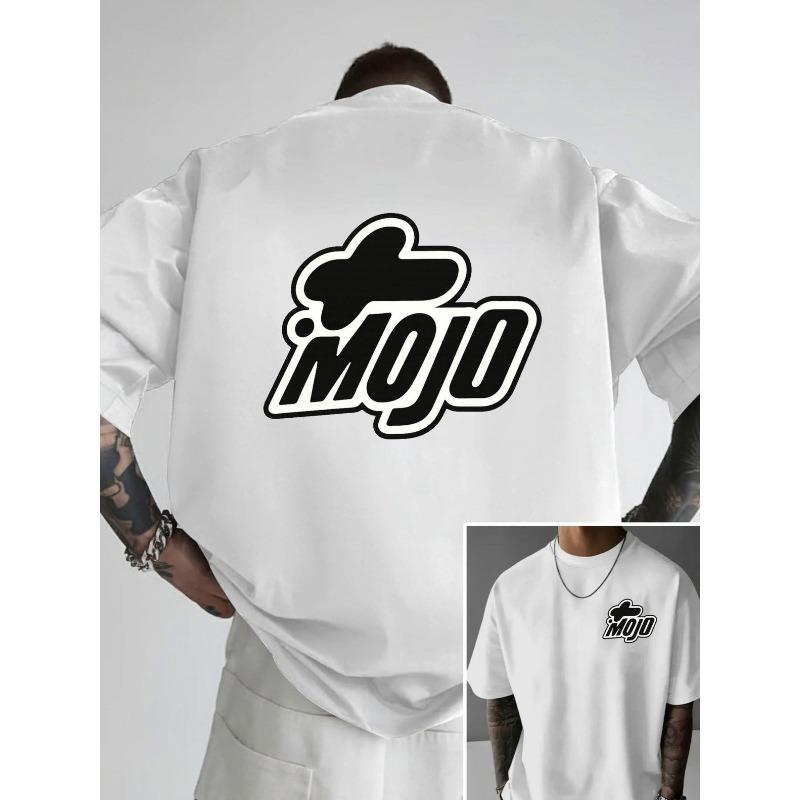 T - Shirt with Black Stylized MOJO Logo on Back & Left Chest (Cloud/Hat - Shaped Element), Bold Angular Letters, Casual Crew Neck, Breathable Cotton S белый
T - Shirt with Black Stylized MOJO Logo on Back & Left Chest (Cloud/Hat - Shaped Element), Bold Angular Letters, Casual Crew Neck, Breathable Cotton S белый