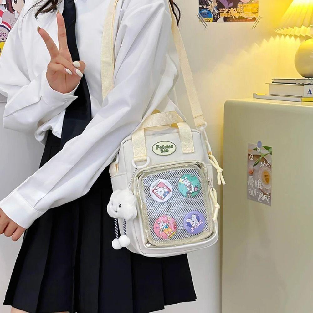 Y2K Japanese Style Harajuku Crossbody Bag Small Kawaii Itabag for Teenage Girls білий 
Y2K Japanese Style Harajuku Crossbody Bag Small Kawaii Itabag for Teenage Girls білий