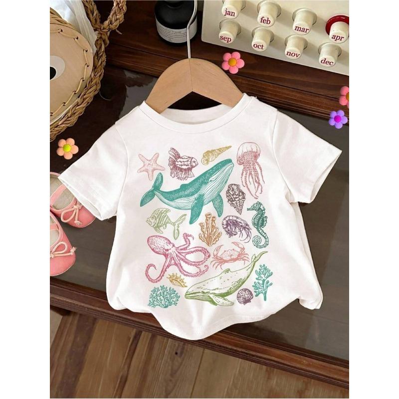 European sizes A Short-Sleeve T-Shirt Featuring a White Oceanic Theme, Adorned with Colorful Prints of Whales, Octopuses, Seahorses, And More 98cm белый
European sizes A Short-Sleeve T-Shirt Featuring a White Oceanic Theme, Adorned with Colorful Prints of Whales, Octopuses, Seahorses, And More 98cm белый