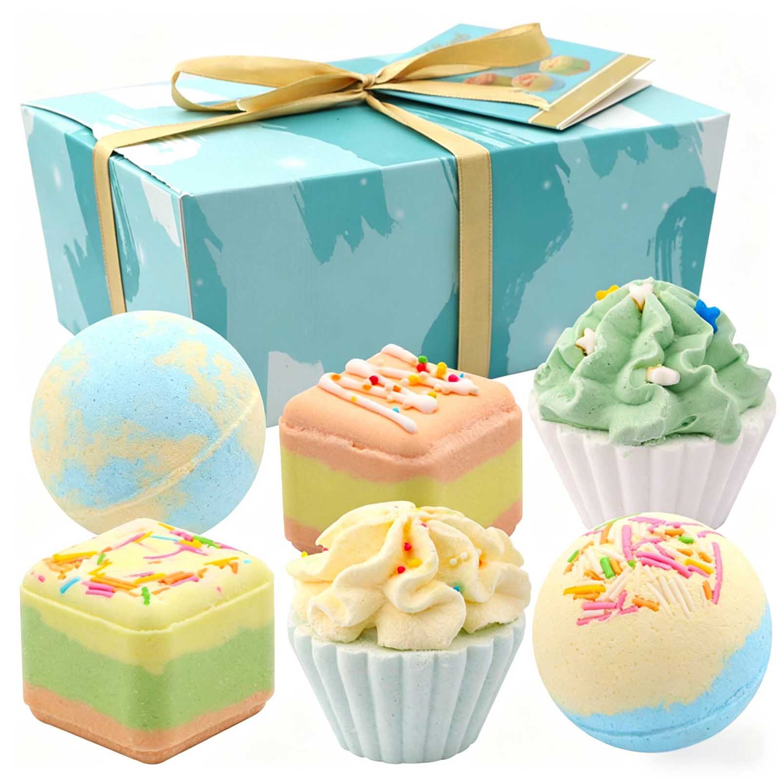 Dessert Themed Bomb Gift Set, 6-Piece Cupcake & Cake Shaped Fizzies With , Moisturizing Bombs For Women & Kids One Size
Dessert Themed Bomb Gift Set, 6-Piece Cupcake & Cake Shaped Fizzies With , Moisturizing Bombs For Women & Kids One Size