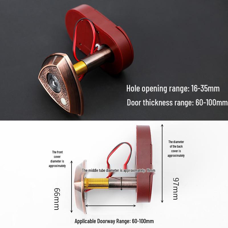 Універсальний антивандальний вічко та камера з дверним дзвінком
Універсальний антивандальний вічко та камера з дверним дзвінком