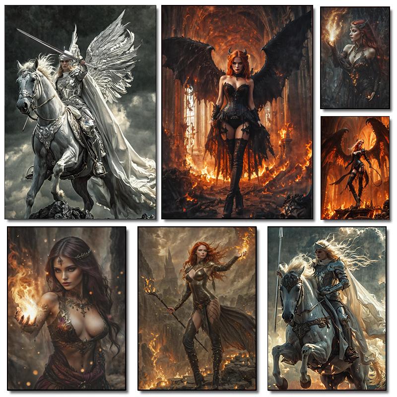Modern Nordic Female Art Lady Knight Dark Demon Retro Posters Prints Canvas Painting Wall Art Picture Living Room Home Decor 21cm×30cm NoFrame
Modern Nordic Female Art Lady Knight Dark Demon Retro Posters Prints Canvas Painting Wall Art Picture Living Room Home Decor 21cm×30cm NoFrame