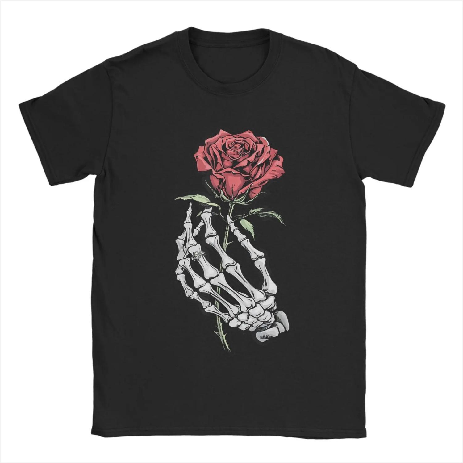 Skeleton Hand Holding Rose Art T-Shirts Funny Pure Cotton Tee Shirt Crewneck Short Sleeve T Shirt Gift Idea Clothes XXXXXL чорний
Skeleton Hand Holding Rose Art T-Shirts Funny Pure Cotton Tee Shirt Crewneck Short Sleeve T Shirt Gift Idea Clothes XXXXXL чорний