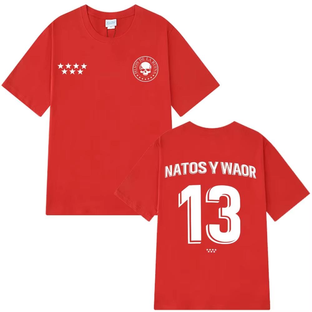 Rapper NATOS WAOR 13 T Shirt Fashion Hip Hop Vintage T Shirt Mens Women Clothing pure Cotton Summer Tshirt Streetwear Top 4XL
Rapper NATOS WAOR 13 T Shirt Fashion Hip Hop Vintage T Shirt Mens Women Clothing pure Cotton Summer Tshirt Streetwear Top 4XL
