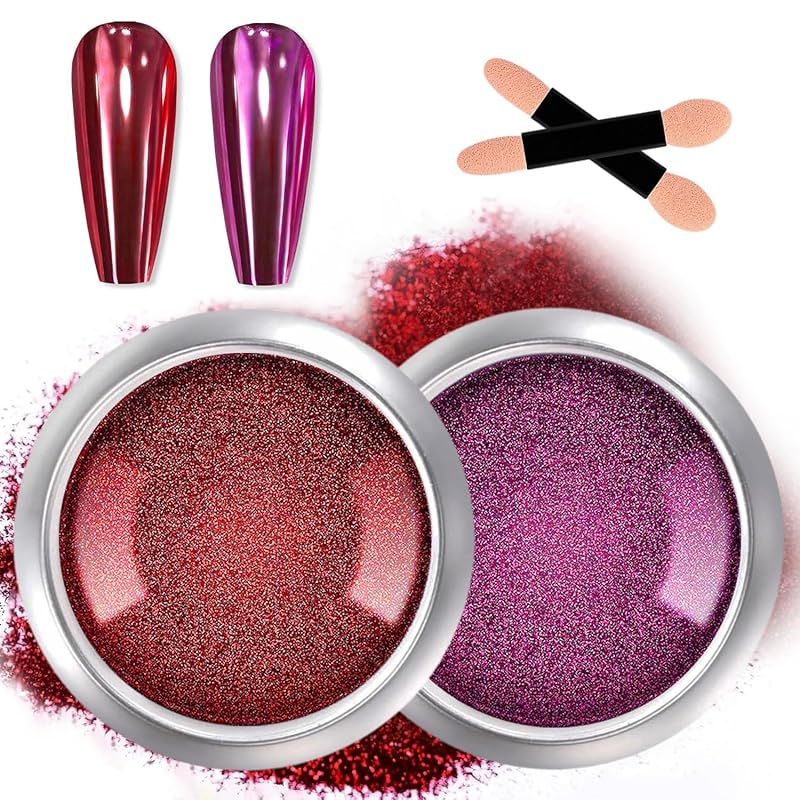 6 Colors Chrome Nail Powder, Mirror Effec Metallic Chrome Powder for Gel Nails, Sliver, Gold, White Pearl, Laser/Silver Nail Decoration Glitter Dust Red and Rosa Red
6 Colors Chrome Nail Powder, Mirror Effec Metallic Chrome Powder for Gel Nails, Sliver, Gold, White Pearl, Laser/Silver Nail Decoration Glitter Dust Red and Rosa Red