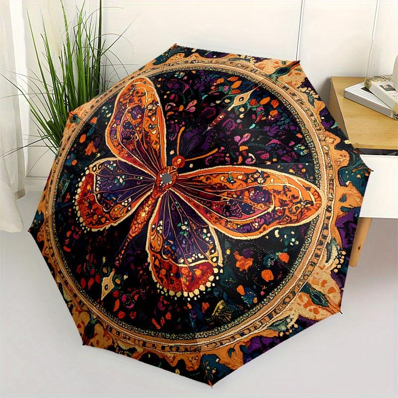 1pc Colorful Butterfly Mandala Design Umbrella with Plastic Handle,Suitable for All Seasons Home Travel Outdoor UmbrellaB1690
1pc Colorful Butterfly Mandala Design Umbrella with Plastic Handle,Suitable for All Seasons Home Travel Outdoor UmbrellaB1690