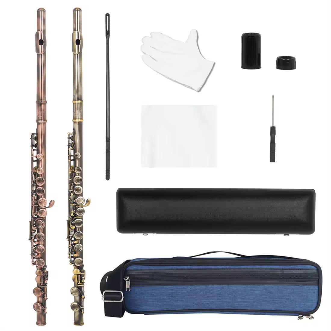 SLADE 16-Hole Antique White Copper Flute Set (E & C Key) for Children and Adults
SLADE 16-Hole Antique White Copper Flute Set (E & C Key) for Children and Adults
