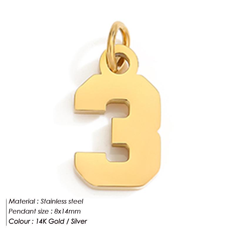 Chihang Stainless Steel Arabic Number Pendant - DIY Jewelry Accessories Steel
Chihang Stainless Steel Arabic Number Pendant - DIY Jewelry Accessories Steel