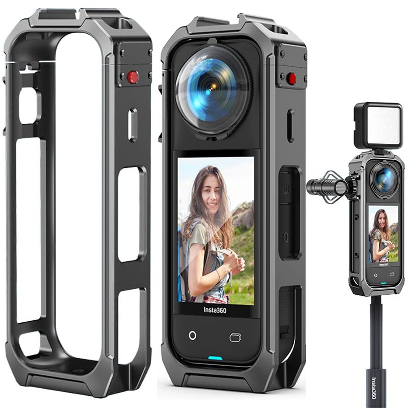 Action Camera Cage for Insta 360 Aluminum Alloy Camera Mounting Insta 360 X5 Exclusive Accessories X5, Frame, Anti-Slip, Protection,
Action Camera Cage for Insta 360 Aluminum Alloy Camera Mounting Insta 360 X5 Exclusive Accessories X5, Frame, Anti-Slip, Protection,