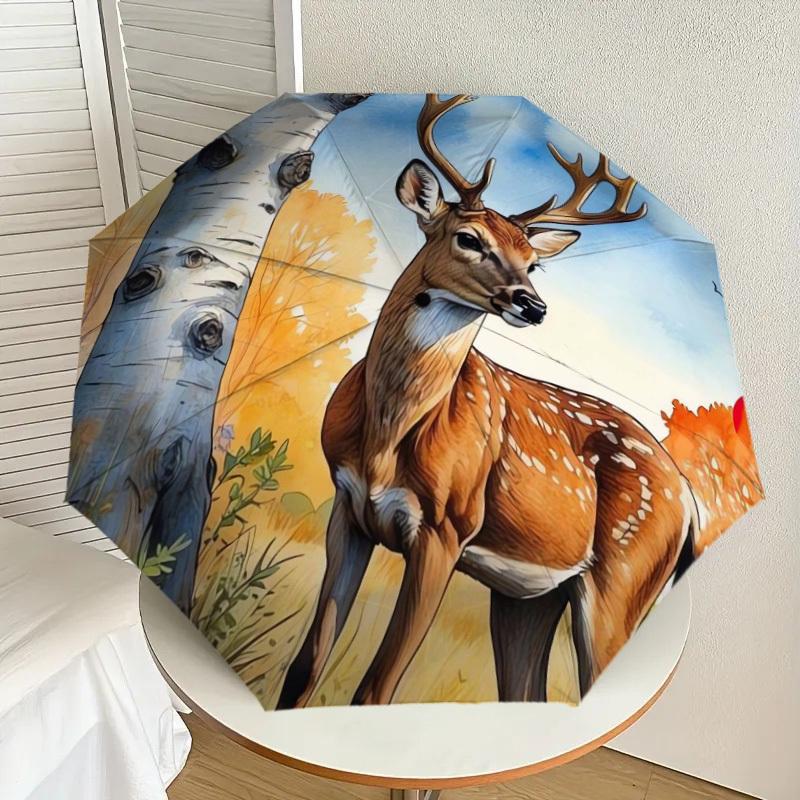 1pc Deer in Autumnal Forest Umbrella with Plastic Handle,Suitable for All Seasons Home Travel Outdoor UmbrellaDD462
1pc Deer in Autumnal Forest Umbrella with Plastic Handle,Suitable for All Seasons Home Travel Outdoor UmbrellaDD462
