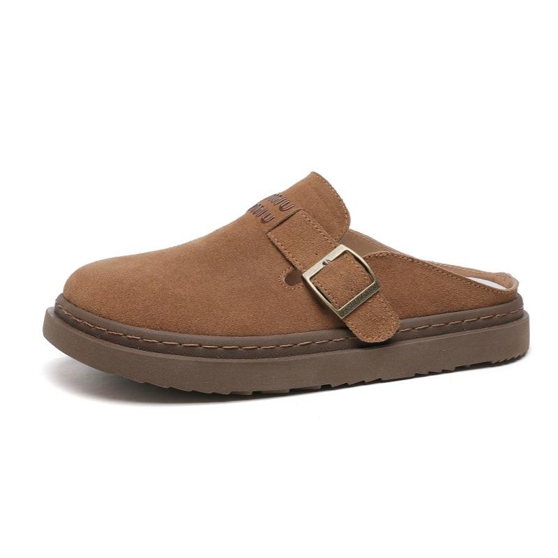 Retro leather Birkenstock bag head half slippers women s spring new lazy casual half slippers 39
Retro leather Birkenstock bag head half slippers women s spring new lazy casual half slippers 39