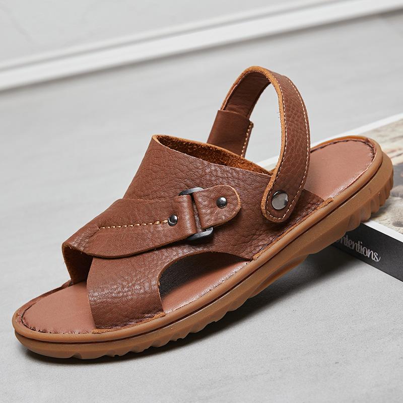 Genuine Leather Men Sandals 2026 Summer Fashion Hand sewn Stitching Rivet Wear-resistant Non Slip Open Toed Slippers Men Shoes 45 коричневий
Genuine Leather Men Sandals 2026 Summer Fashion Hand sewn Stitching Rivet Wear-resistant Non Slip Open Toed Slippers Men Shoes 45 коричневий