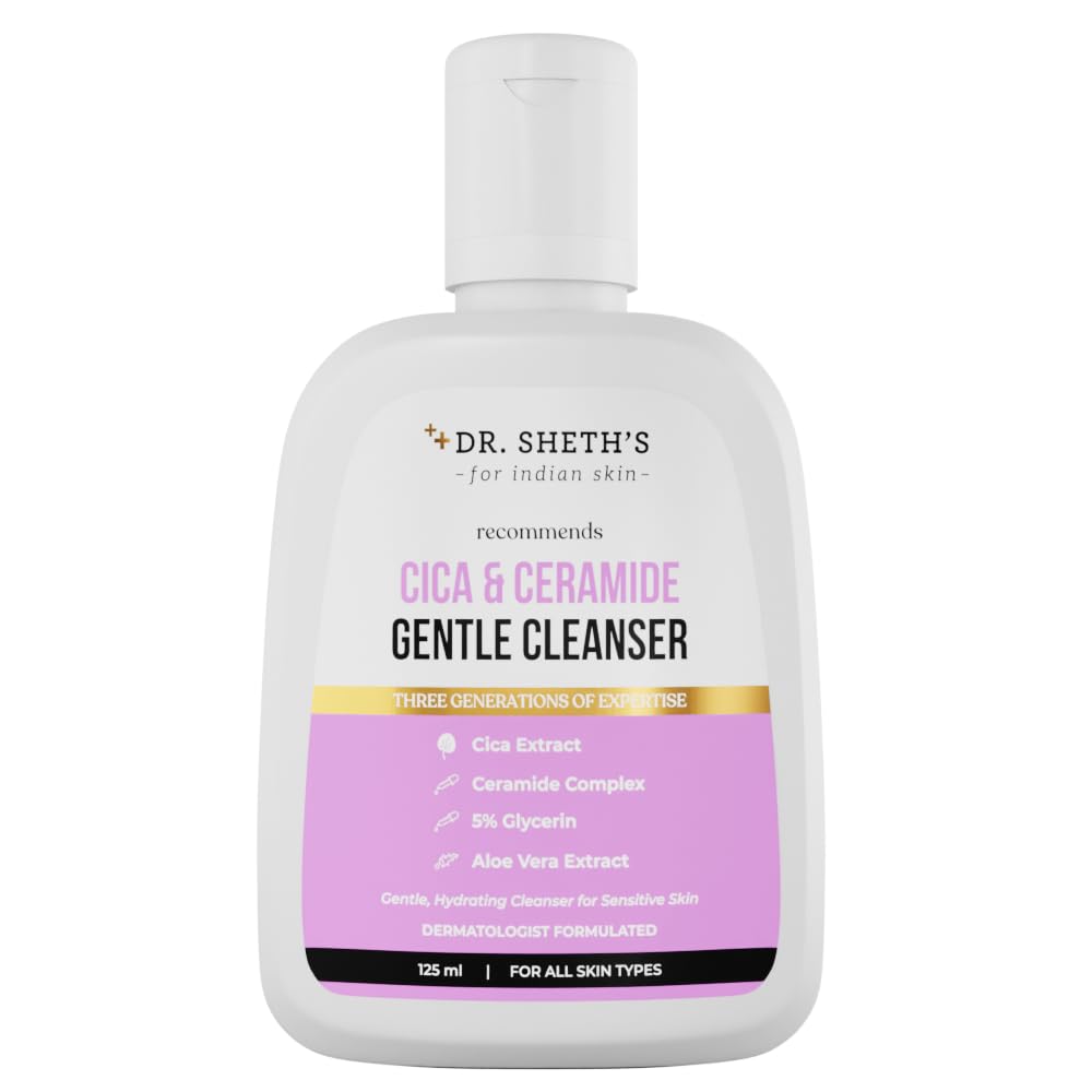 Dr. Sheth s Cica & Ceramide Gentle Cleanser 125 Ml Hydrating Face Wash for Sensitive & Dry Skin
Dr. Sheth s Cica & Ceramide Gentle Cleanser 125 Ml Hydrating Face Wash for Sensitive & Dry Skin