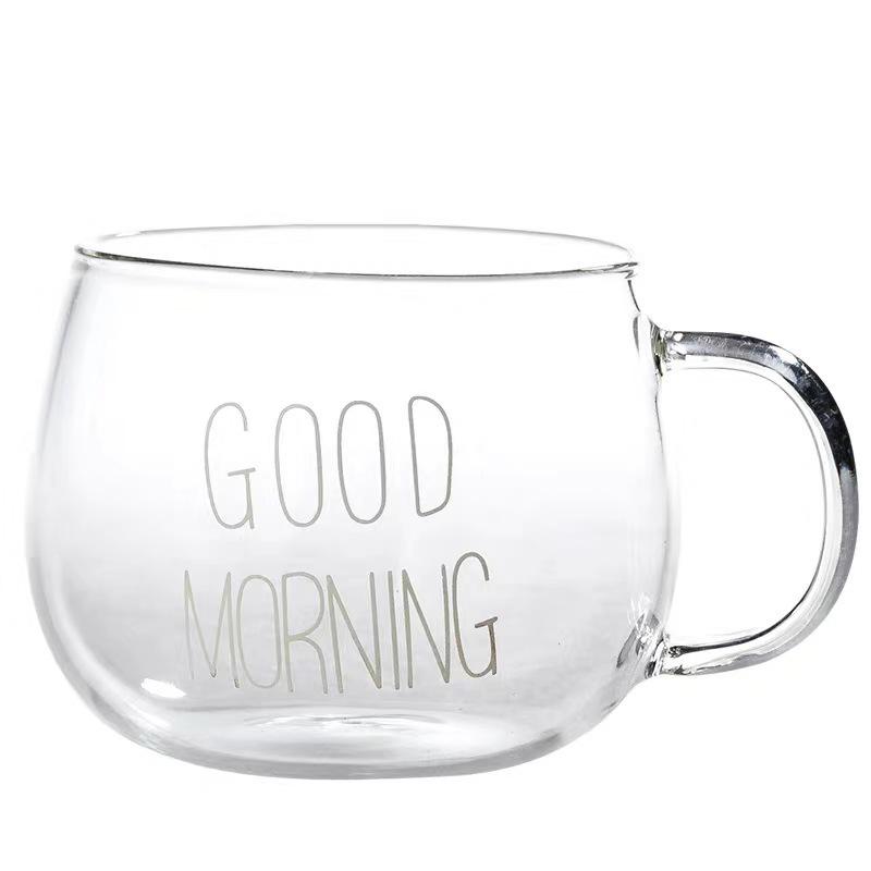 Large Capacity Fun Round Glass Cup with Handle and Print for Milk or Juice 301-400ml
Large Capacity Fun Round Glass Cup with Handle and Print for Milk or Juice 301-400ml