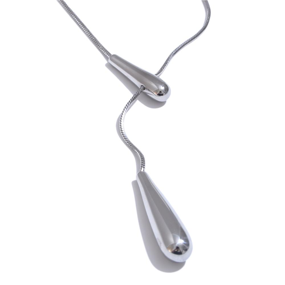 Yhpup 55+5cm Stainless Steel Water Drop Long Adjustable Necklace Pendant Gold & Platinum PVD Plated Charm Versatile Jewelry Gift
Yhpup 55+5cm Stainless Steel Water Drop Long Adjustable Necklace Pendant Gold & Platinum PVD Plated Charm Versatile Jewelry Gift