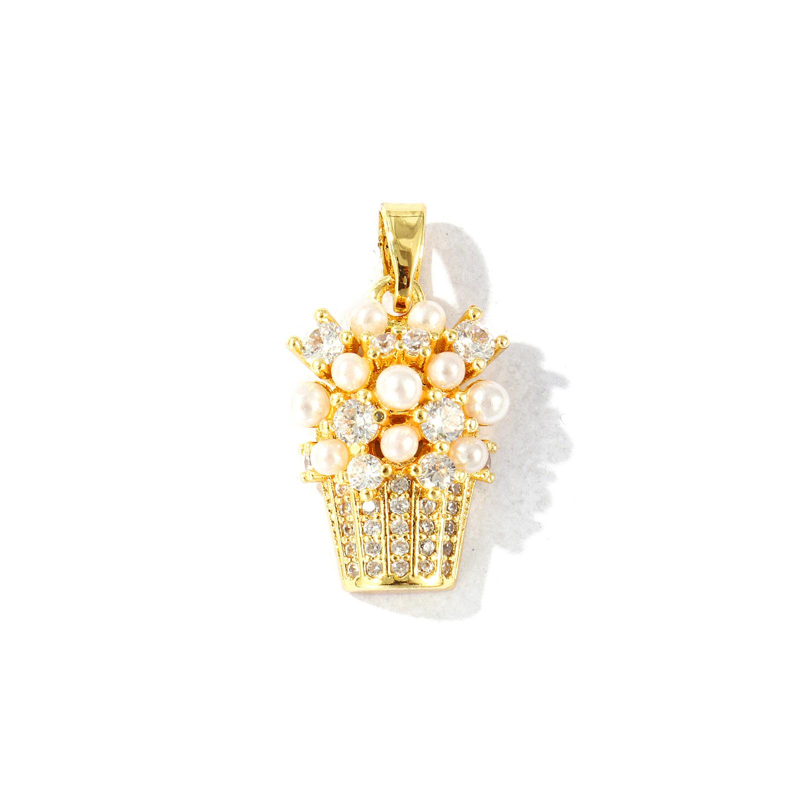 2 PCs Brass Charm Pendant 18K Gold Plated Beige Popcorn Acrylic Imitation Pearl Clear Rhinestone Charms DIY Necklace 22mm x 12mm
2 PCs Brass Charm Pendant 18K Gold Plated Beige Popcorn Acrylic Imitation Pearl Clear Rhinestone Charms DIY Necklace 22mm x 12mm
