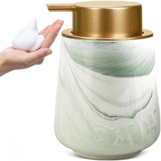 Soap Dispenser, Kitchen Soap Dispenser with Gold Soap Pump, Ceramic Foam Soap Dispenser for Bathroom, 13 Oz Refillable Soap Dispenser for Sanitizer, зелений
Soap Dispenser, Kitchen Soap Dispenser with Gold Soap Pump, Ceramic Foam Soap Dispenser for Bathroom, 13 Oz Refillable Soap Dispenser for Sanitizer, зелений