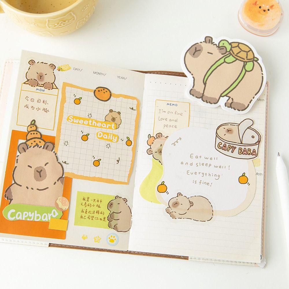 Kawaii Capybara Sticky Notes Pad Mini Candleware Stickers Cartoon Animals Memo Pad Daily Notes style 4
Kawaii Capybara Sticky Notes Pad Mini Candleware Stickers Cartoon Animals Memo Pad Daily Notes style 4