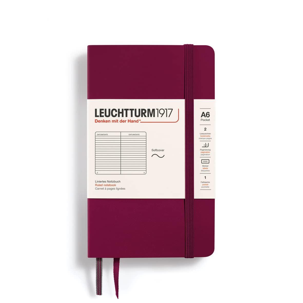 Leuchtturm Note A6 Horizontal Ruled Soft Cover Port Red 362842 Genuine Imported Product
Leuchtturm Note A6 Horizontal Ruled Soft Cover Port Red 362842 Genuine Imported Product
