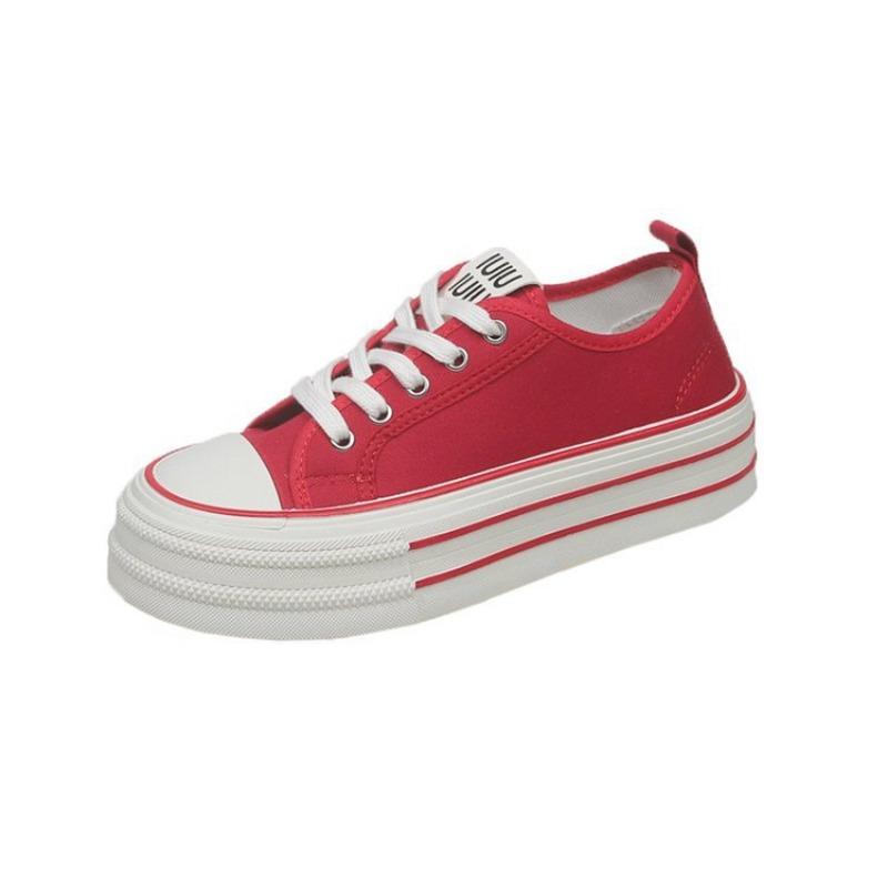 College style platform canvas shoes women s autumn new lace-up little white shoes women s round head casual shoes 35 красный
College style platform canvas shoes women s autumn new lace-up little white shoes women s round head casual shoes 35 красный