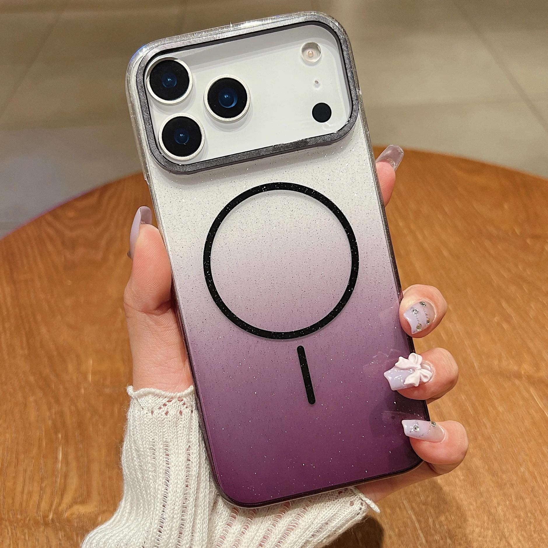 For iPhone 17 17 Air 16 15 14 13 12 11 Pro Max Plus Magsafe Magnetic Clear PC Back Cover New Senior Glitter Gradient Phone Case For iphone 17 Pro
For iPhone 17 17 Air 16 15 14 13 12 11 Pro Max Plus Magsafe Magnetic Clear PC Back Cover New Senior Glitter Gradient Phone Case For iphone 17 Pro