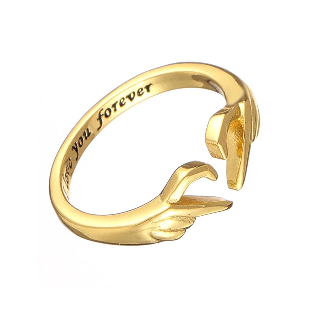 Romantic Heart Hug Ring: European & American Fashion Love Couple Ring for Girlfriend Adjustable
Romantic Heart Hug Ring: European & American Fashion Love Couple Ring for Girlfriend Adjustable