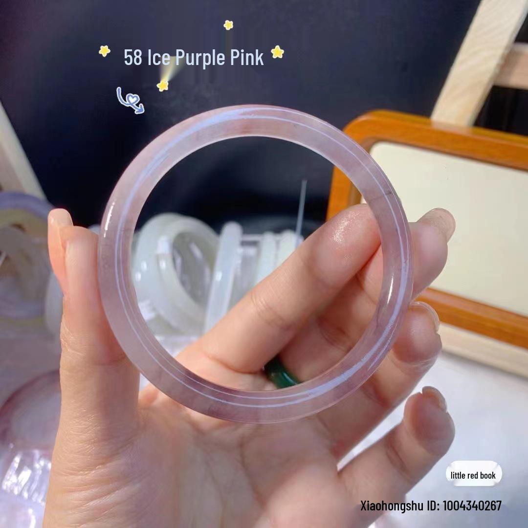 Sea Salt Ice Cream Round Thick Faux Jade Glass Bangles - New Chinese Style Qipao Accessories Jewelry Translucent Bracelets Diameter 60mm, Width 8mm
Sea Salt Ice Cream Round Thick Faux Jade Glass Bangles - New Chinese Style Qipao Accessories Jewelry Translucent Bracelets Diameter 60mm, Width 8mm