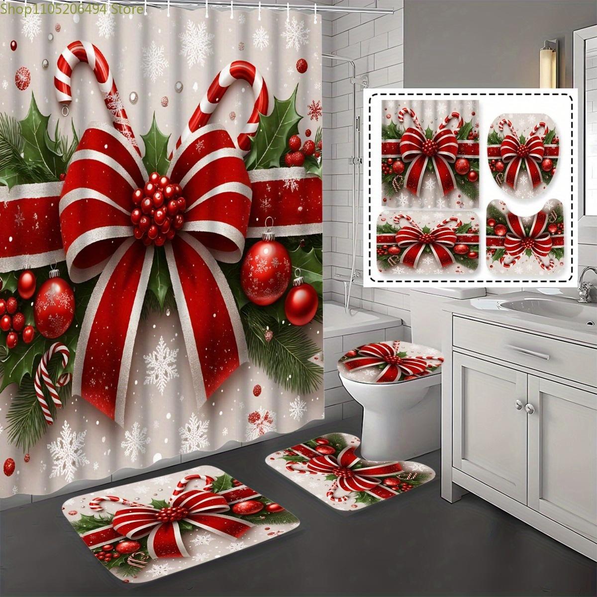 1/4pcs creative Christmas cute snowman decoration theme pattern printed shower curtain set, luxury shower curtain four-piece s 4pcs-Set
1/4pcs creative Christmas cute snowman decoration theme pattern printed shower curtain set, luxury shower curtain four-piece s 4pcs-Set