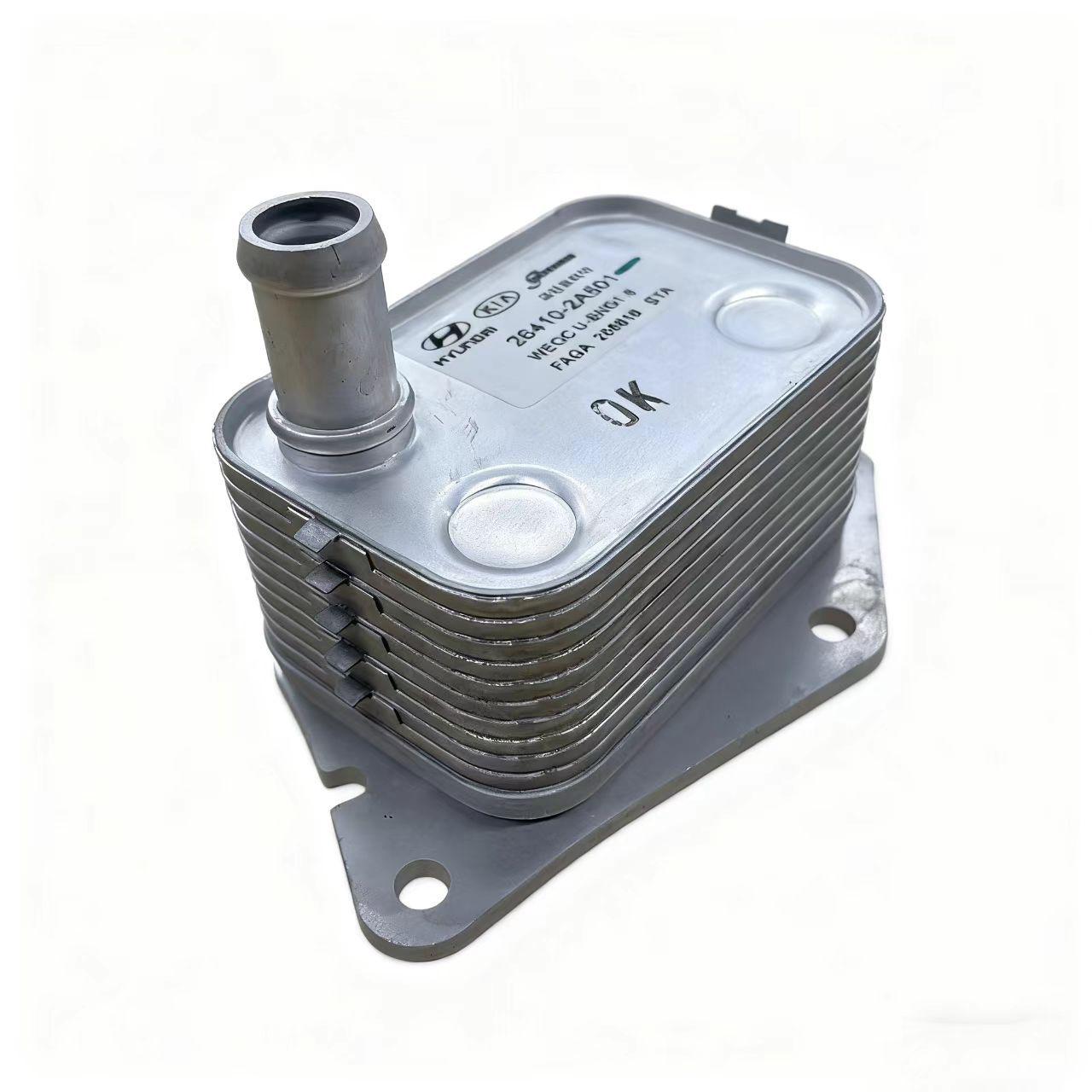 Engine Oil Cooler 26410-2A501 for Hyundai/Kia Models .
Engine Oil Cooler 26410-2A501 for Hyundai/Kia Models .