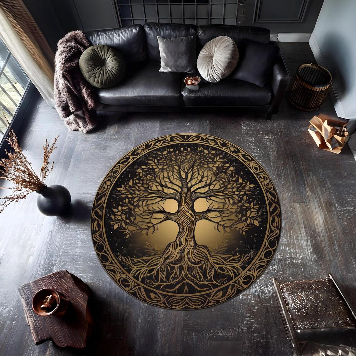 Yin Yang Tree of Life Round Rug, Psychedelic Round Carpet with Day and Night Design Carpet , Spiritual Boho Meditation Mat 40x40cm
Yin Yang Tree of Life Round Rug, Psychedelic Round Carpet with Day and Night Design Carpet , Spiritual Boho Meditation Mat 40x40cm